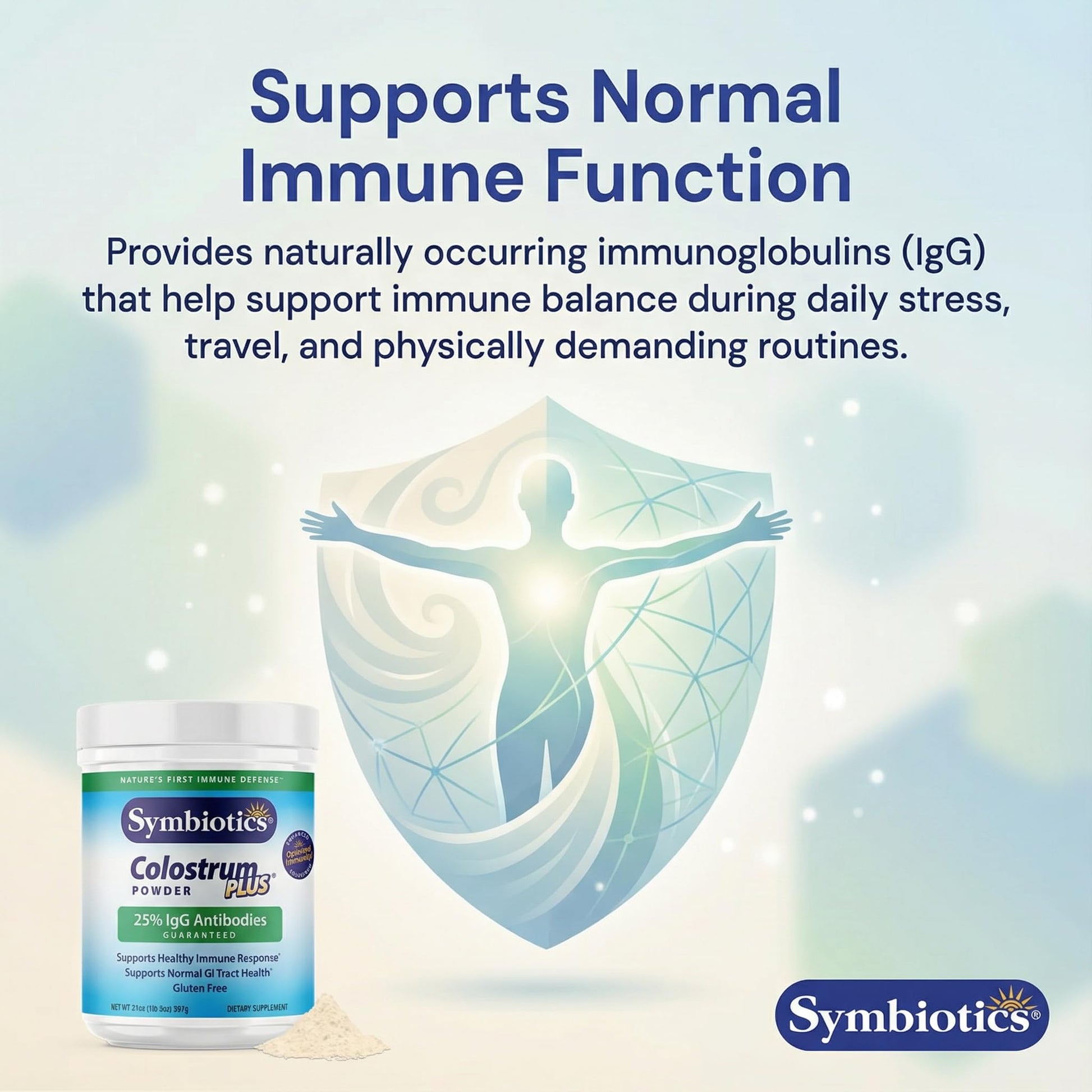 Symbiotics Colostrum Plus Powder 2.25 oz – Immune & Muscle Recovery Support, 25% IgG Immunoglobulins, Gut Health & Training Resilience, Unflavored, Gluten Free - 2.25 oz Symbiotics Au supplements