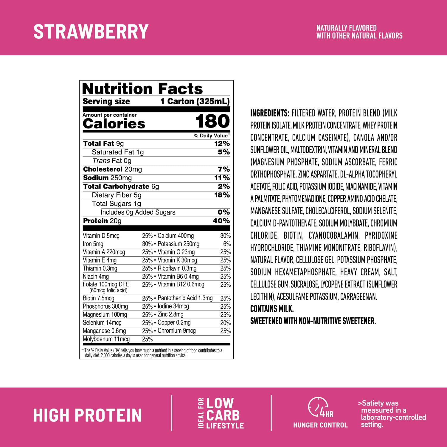 SlimFast Protein Shake, Strawberry- 20g Protein, Meal Replacement Shake Ready to Drink SlimFast Au supplements
