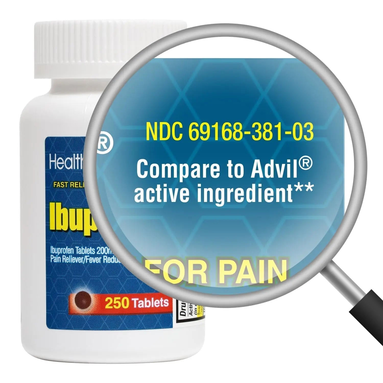 HealthA2Z Ibuprofen 200mg Tablets | Pain Reliever & Fever Reducer | 750 Total Tablets (250 Counts + 500 Counts) | Pain Relief for Headache, Muscle Pain, Joint Pain & Inflammation HealthA2Z Au supplements