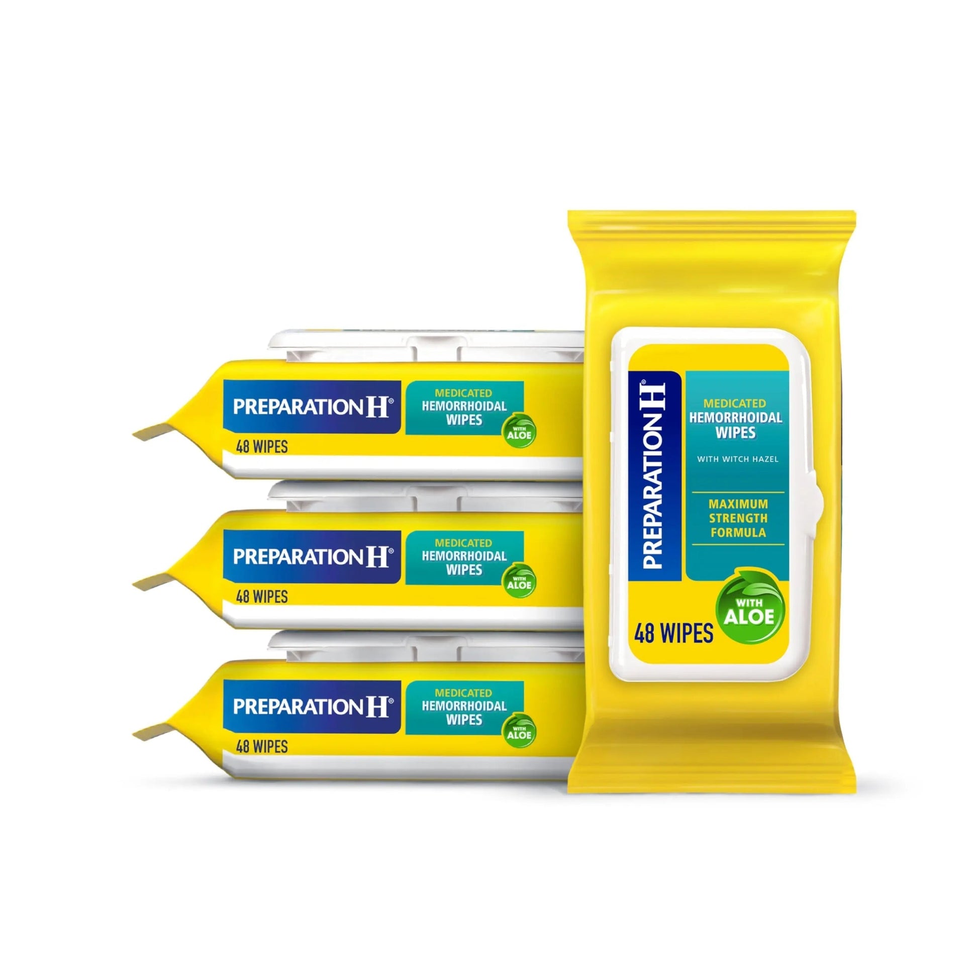 Preparation H Hemorrhoid Flushable Wipes with Witch Hazel for Skin Irritation Relief - 48 Count (Pack of 4) Preparation H Au supplements