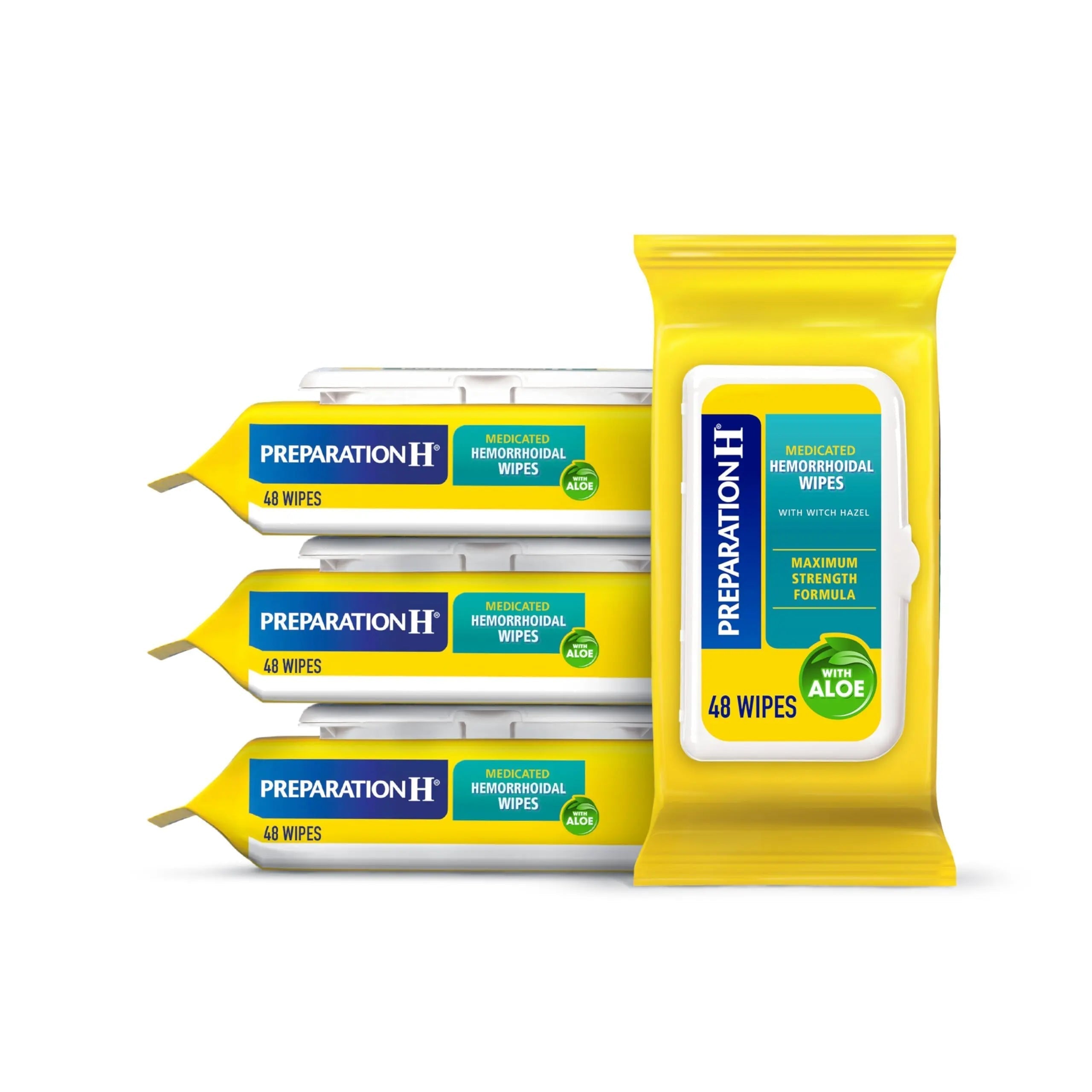 Preparation H Hemorrhoid Flushable Wipes with Witch Hazel for Skin Irritation Relief - 48 Count (Pack of 4) Preparation H Au supplements