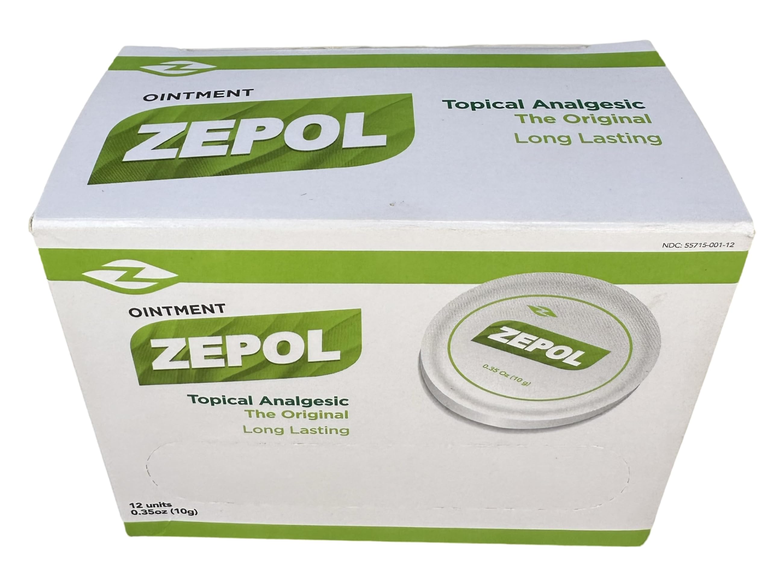 Zepol Original - Long-Lasting Topical Analgesic Ointment for Muscles, Joints, Backache, Sprains, and Strains - Pack of 12 Cans, 0.35 oz Each Zepol Au supplements