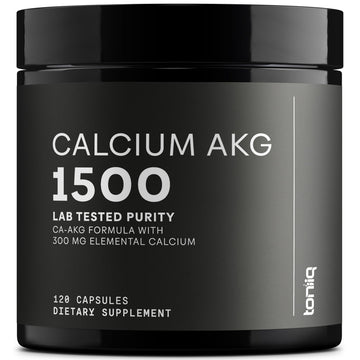 Toniiq 1500mg Ultra High Purity Ca AKG Supplement - 99%+ Highly Purified and Bioavailable Calcium Alpha-Ketoglutarate - Calcium AKG Longevity Supplement - 120 Ca-AKG Vegetarian Capsules Toniiq Au supplements