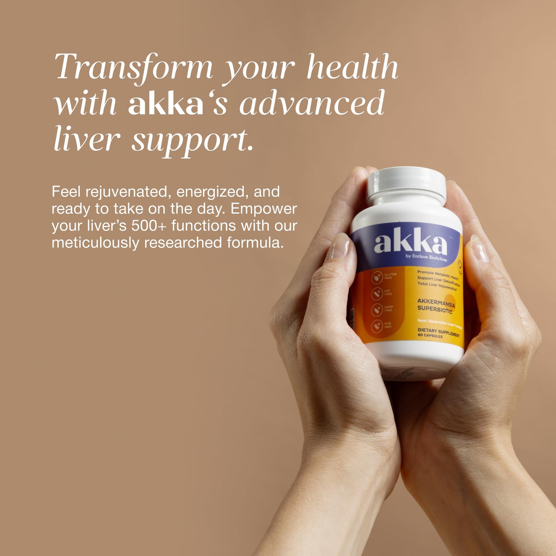 AKKA Premium Liver Cleanse Detox & Repair Superbiotic - Supports Liver Health & Function, Boosts Energy, Digestion & Metabolism with Bioavailable Pasteurized Akkermansia, Non-GMO, Gluten-Free, 60 Caps AKKA Au supplements