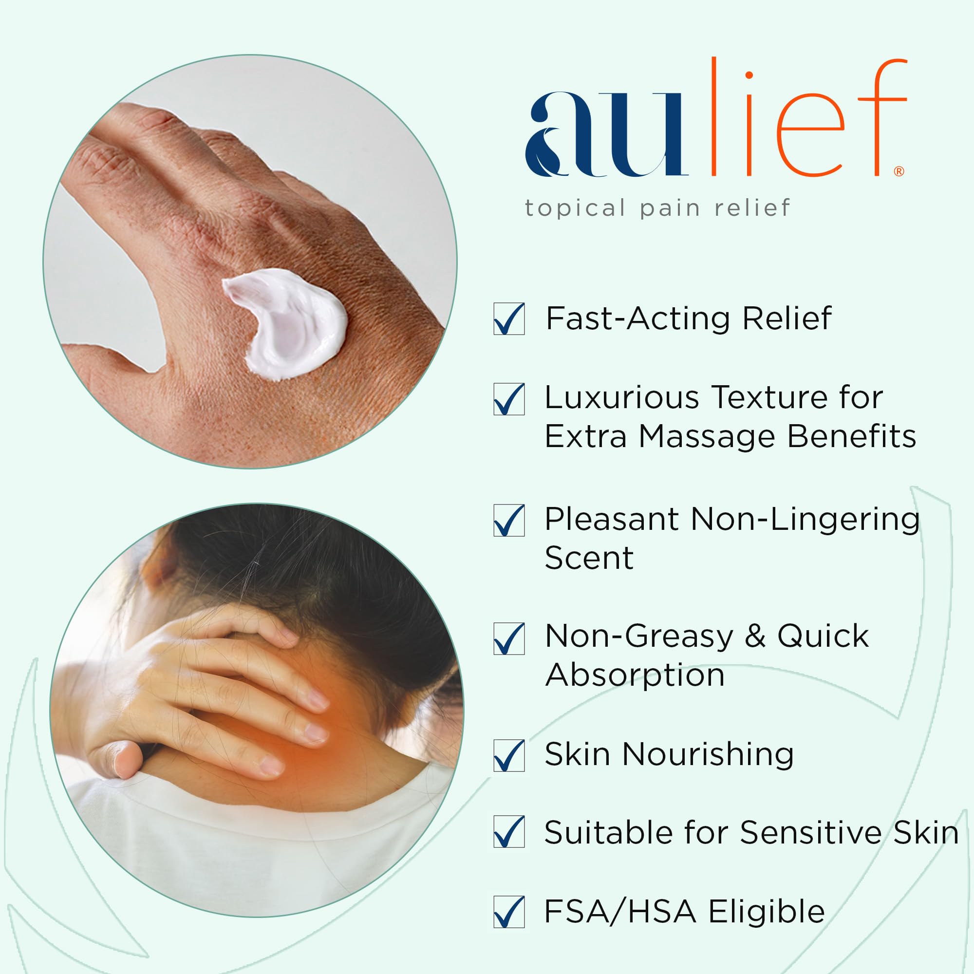 China-Gel Aulief Pain Relief Cream Arthritis & Muscle Rub for Sore Muscles & Joint Pain, Neck, Knee & Back Aches, Premium Mint Green Topical Gel, 4 oz Jar China-Gel Au supplements