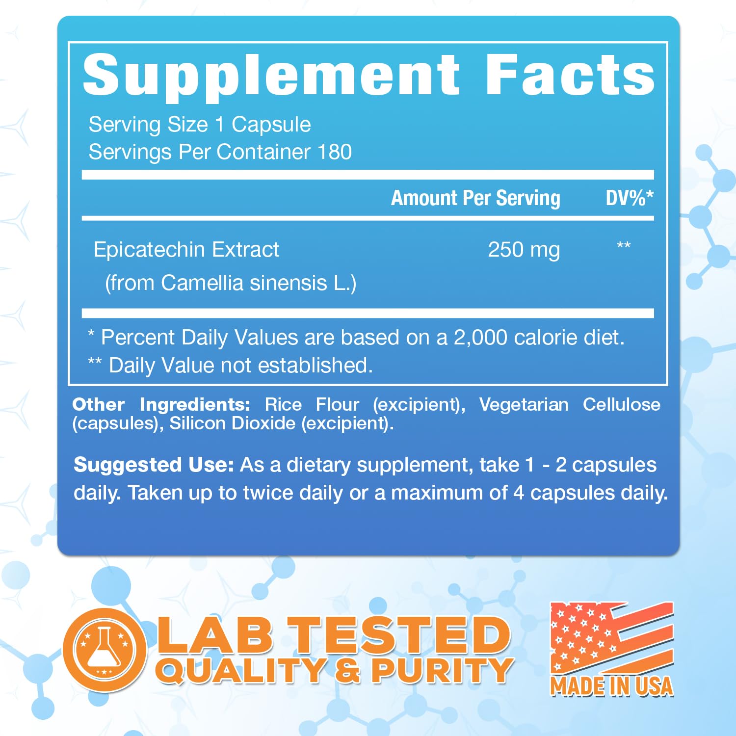Muscle Empire Epicatechin Extract Capsules | EPI 250mg | 180 Pill Count | Supports Lean Muscle Empire Au supplements