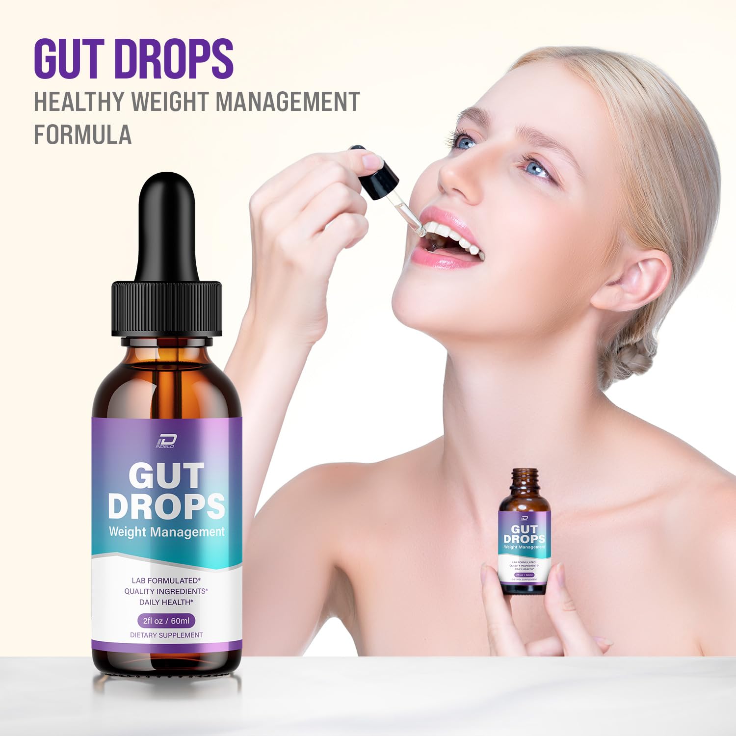 Indelo Gut Drops Healthy Formula – GutDrops All Natural Healthy Levels - Extra Strength Liquid, Reviews (1 Pack – 1 Month Supply) Indelo Au supplements