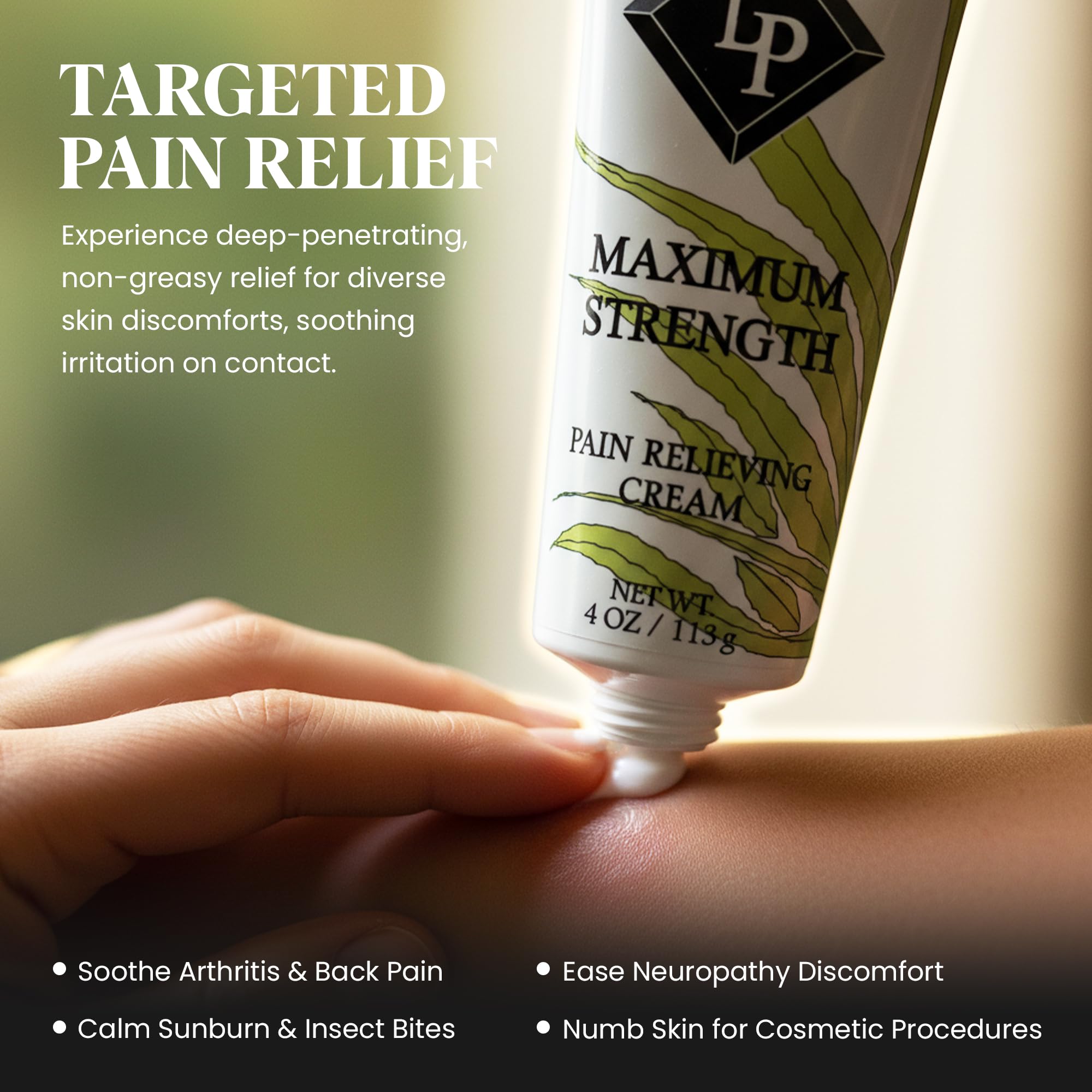 Lidocaine Plus 4% Lidocaine Cream Maximum Strength Pain & Itch Relief - Non-Greasy Formula Numbing Cream - Fast Acting Topical Pain Reliever, Soothing Topical Analgesic Aloe Vera Scent - 4 oz Lidocaine Plus Au supplements