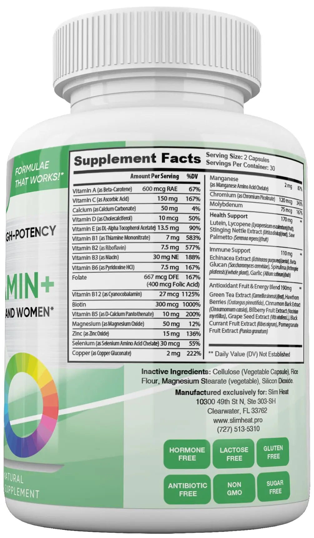 Keto Multivitamin for Women and Men - 35 Potent, Pure Ingredients - Vitamin C, Vitamin D, Vitamin A, Vitamin E and Zinc for Immune Support Slim Heat Au supplements