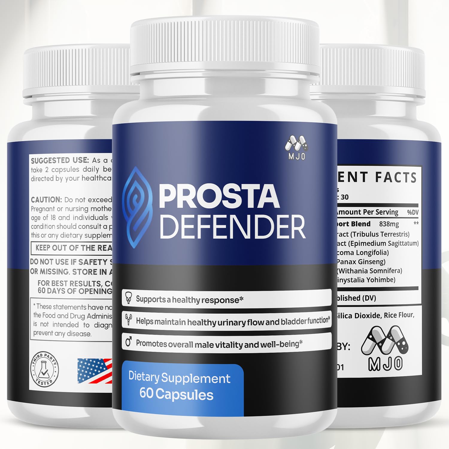 (3 Pack) Prosta Defender Capsules, Official Prostadefender Pills with All Natural Ingredients, Advanced Overall Health and Wellness Supplement, Natural Maximum Strength Vitamin Formula (180 Capsules) MJO Au supplements