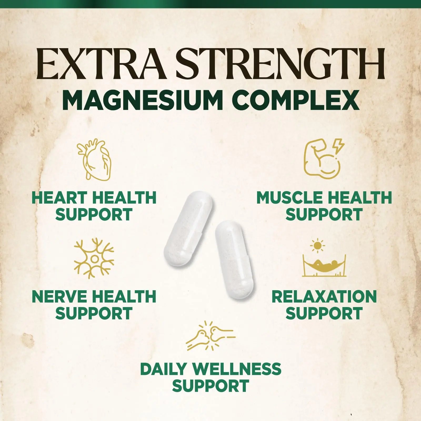 Magnesium Complex Supplement - Magnesium 500mg Per Serving - High Absorption Blend of Glycinate, Citrate, Malate, Oxide - Supports Sleep, Muscle, Bone, Heart Health - Bottled in USA - 60 Capsules Nature's Peak Au supplements