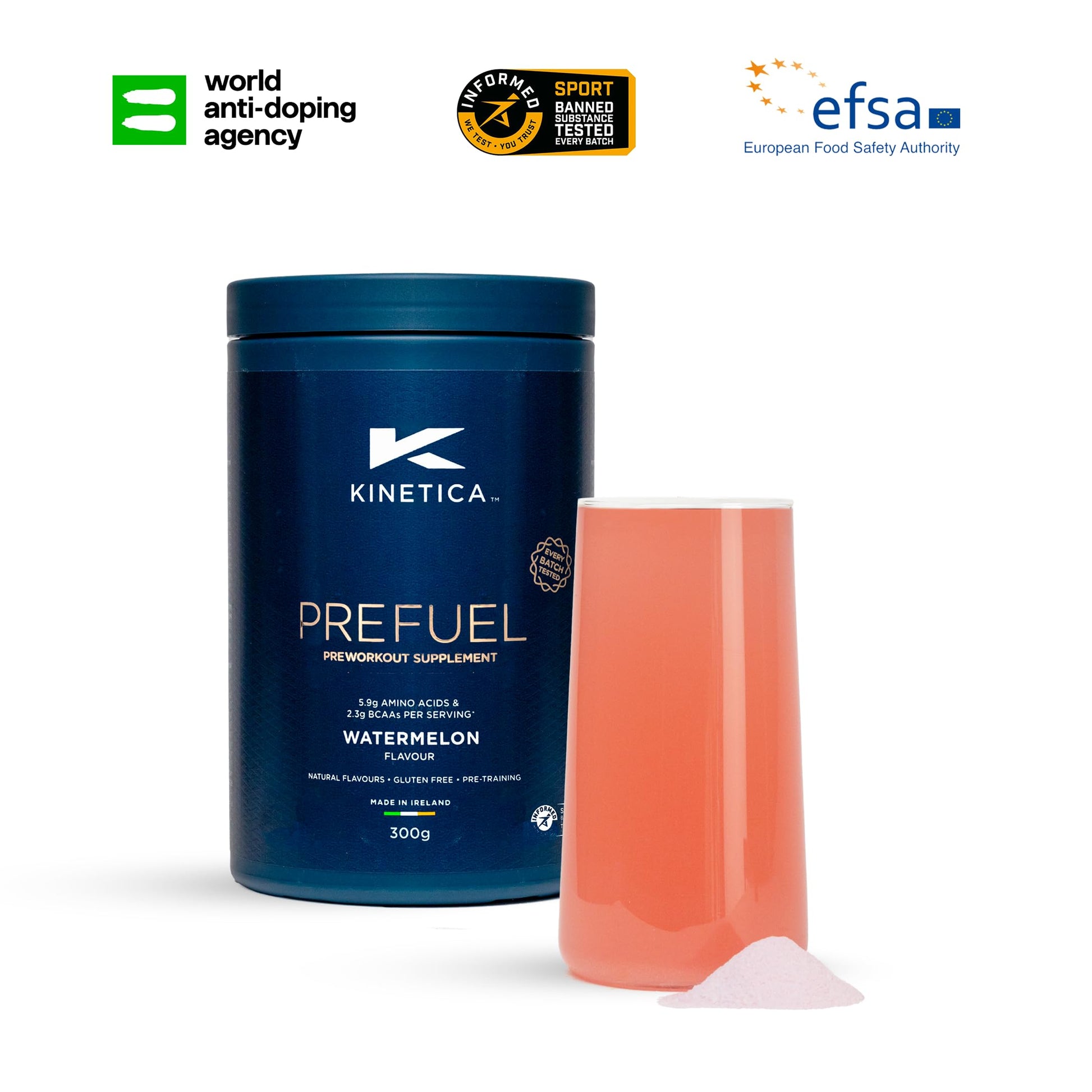 Kinetica PreFuel, Pre Workout, 5.9g Amino Acids & 2.3g BCAA's per Serving, 30 Servings Kinetica Au supplements