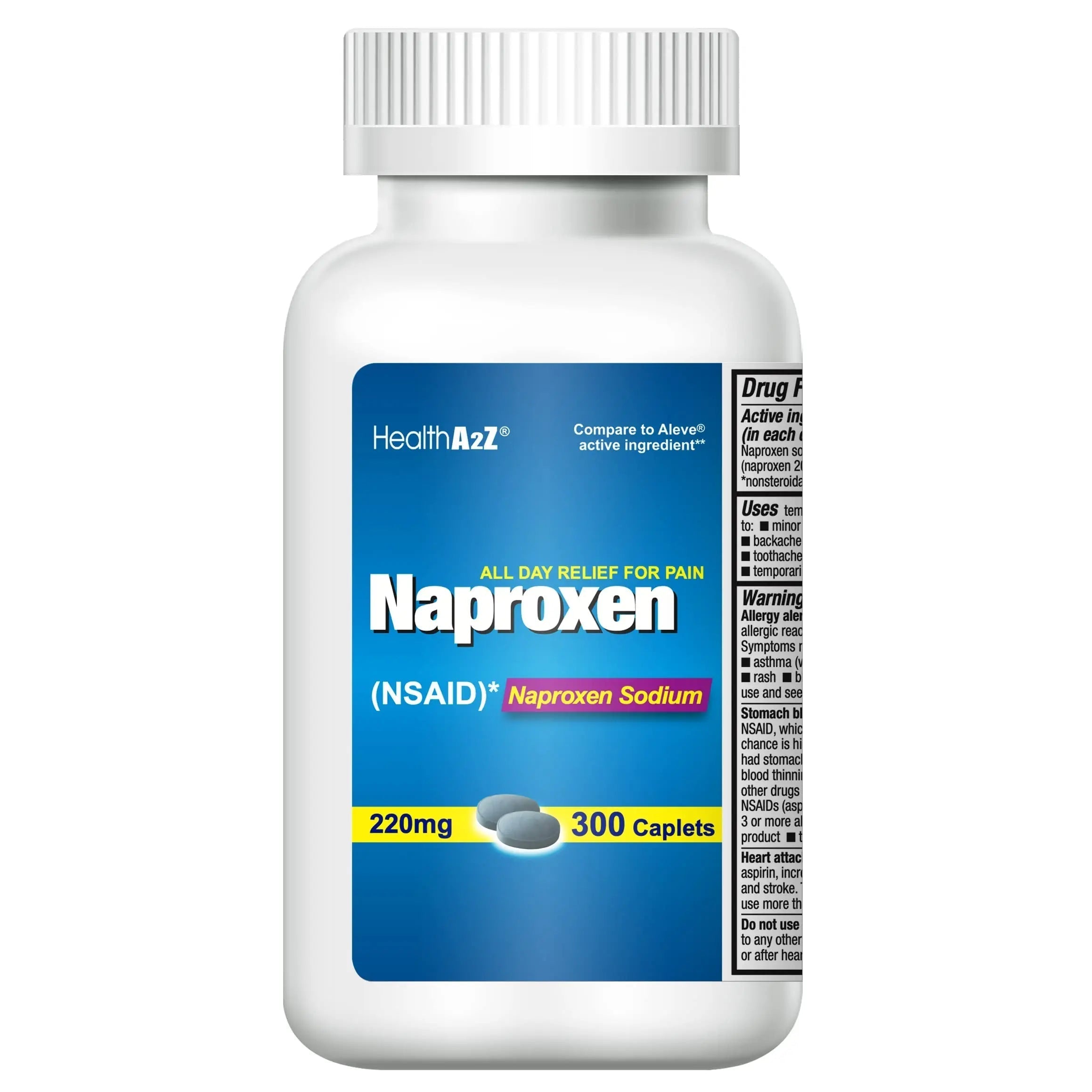 HealthA2Z® Naproxen Sodium 220mg | 300 Caplets | NSAID | Pain Reliever & Fever Reducer HealthA2Z Au supplements