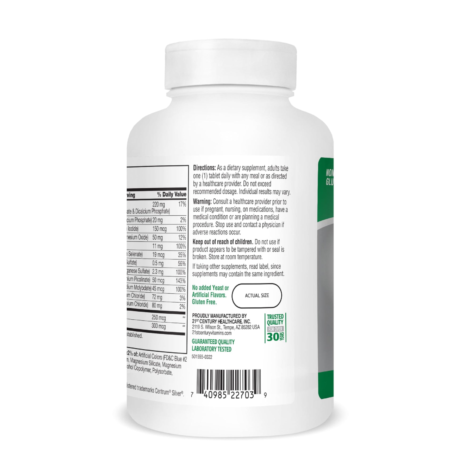 21st Century Sentry Senior Tablets, 265 Count 21st Century Au supplements
