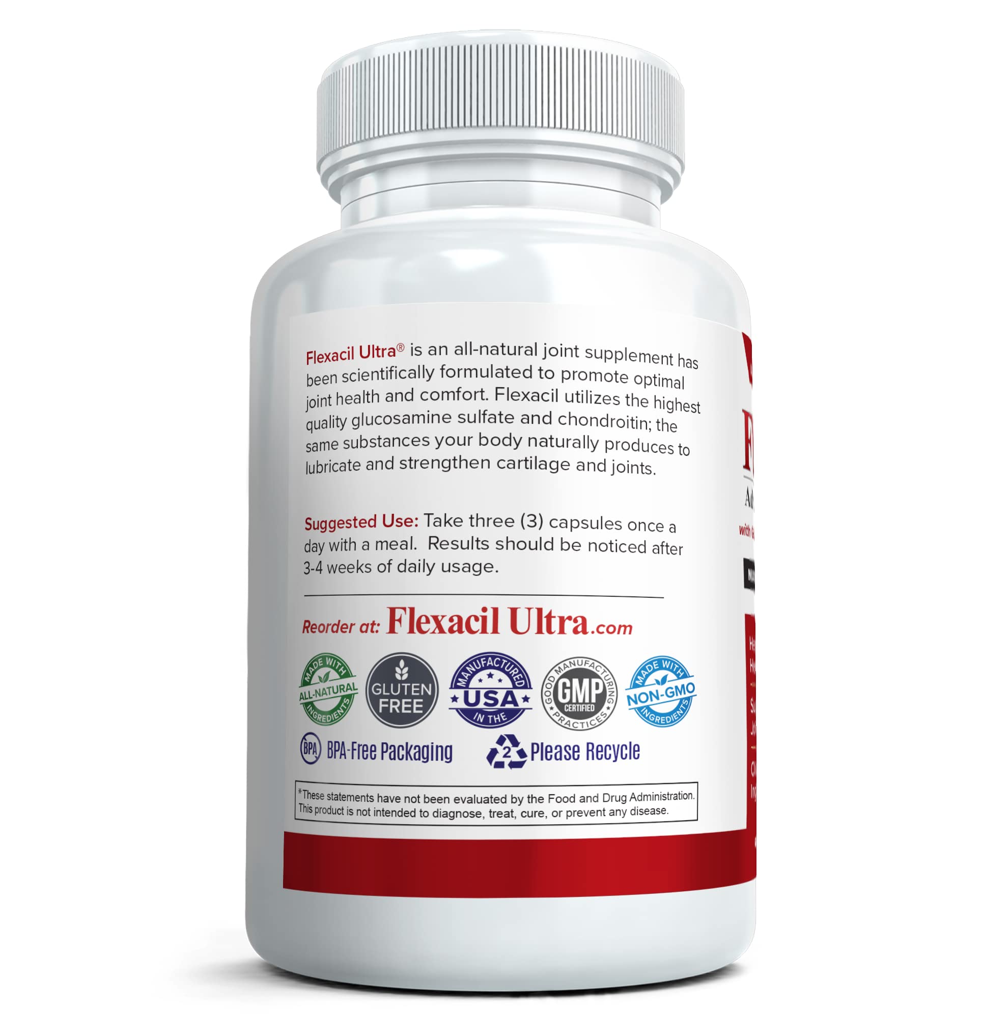 Flexacil Ultra (3 Bottles) Maximum Strength Joint Health & Support Supplement | Glucosami Flexacil Ultra Au supplements