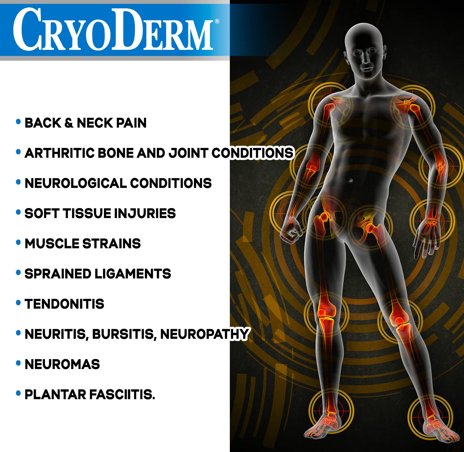 Cryoderm Pain Relieving Roll On 3 oz 2 PACK CryoDerm Au supplements