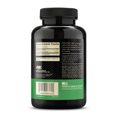 Optimum Nutrition Micronized Creatine Monohydrate Capsules, Keto Friendly, 2500mg, 100 Capsules Optimum NutritionUS supplements