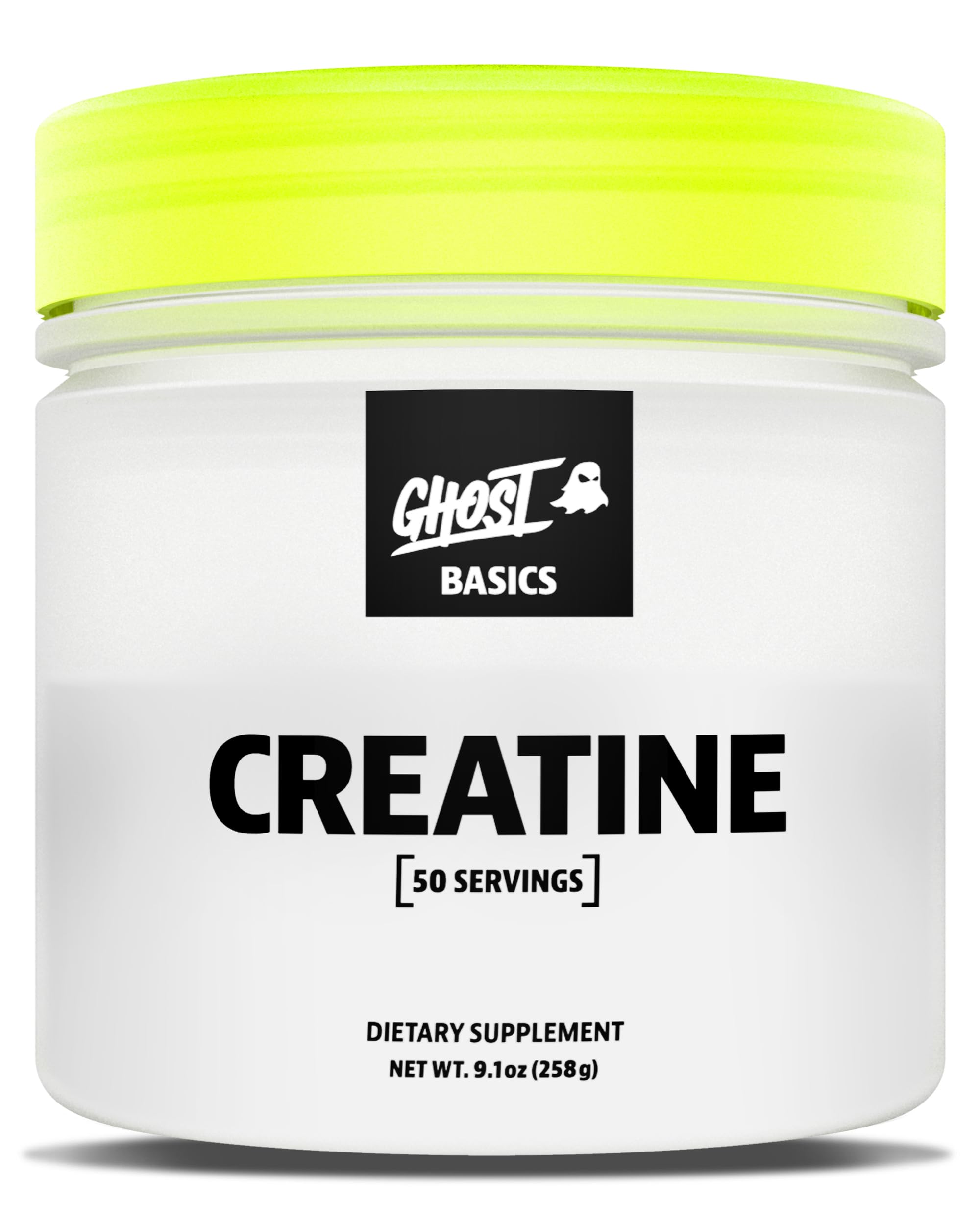GHOST Basics Creatine Monohydrate Powder for Men & Women – 5G Creapure Creatine Workout Supplement for Muscle Gain – Vegan, Soy Free & Gluten Free - 50 Servings GHOST Au supplements