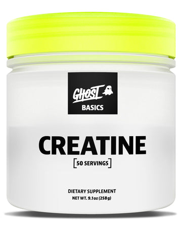 GHOST Basics Creatine Monohydrate Powder for Men & Women – 5G Creapure Creatine Workout Supplement for Muscle Gain – Vegan, Soy Free & Gluten Free - 50 Servings GHOST Au supplements