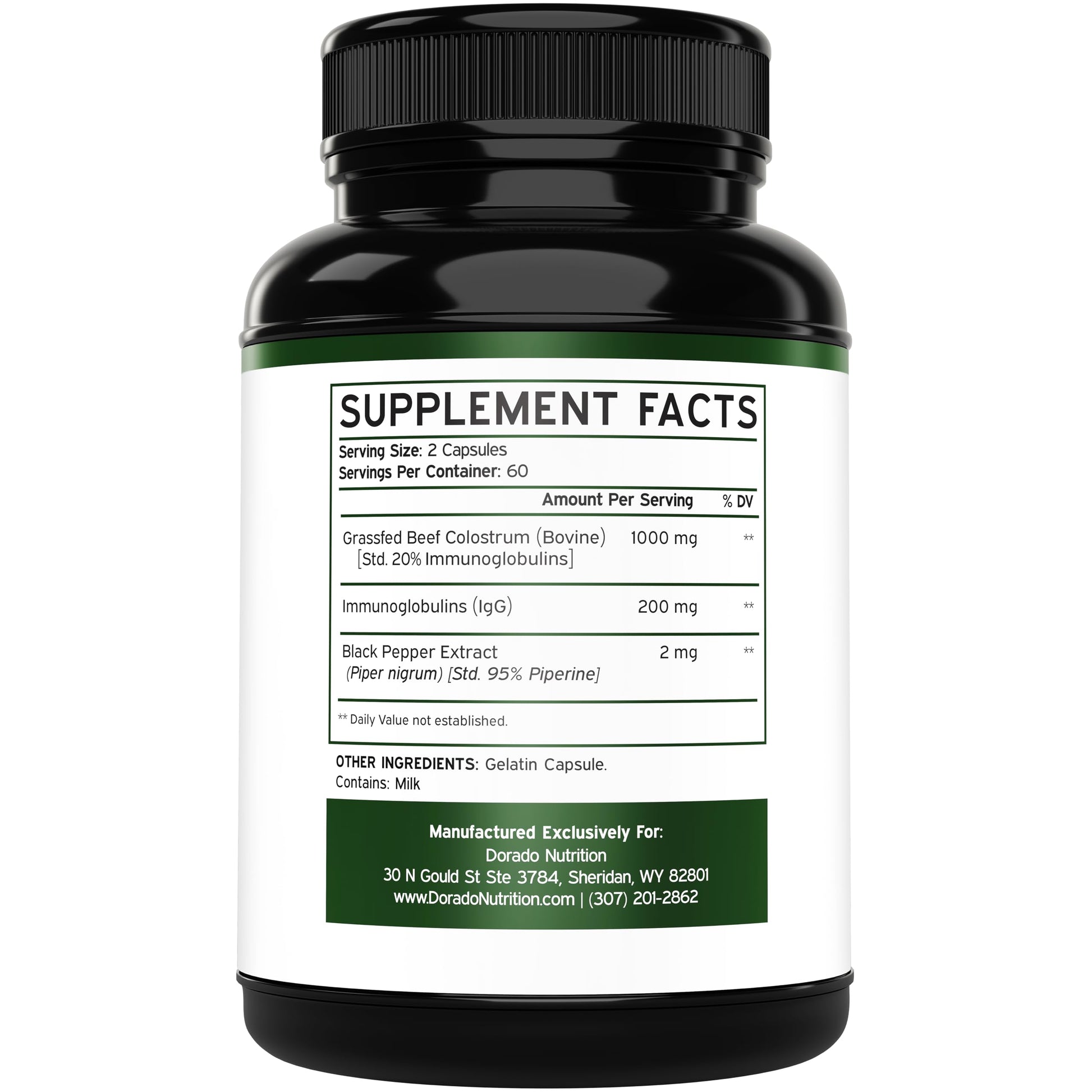 Colostrum (120 Count) Bovine Colostrum Capsules Supplement and Supergreens (60 Gummies) Superfood for Immunity Support with Greens Supplements with 8 Ingredient Power Blend - Vegan Safe & Made in USA DORADO NUTRITION Au supplements