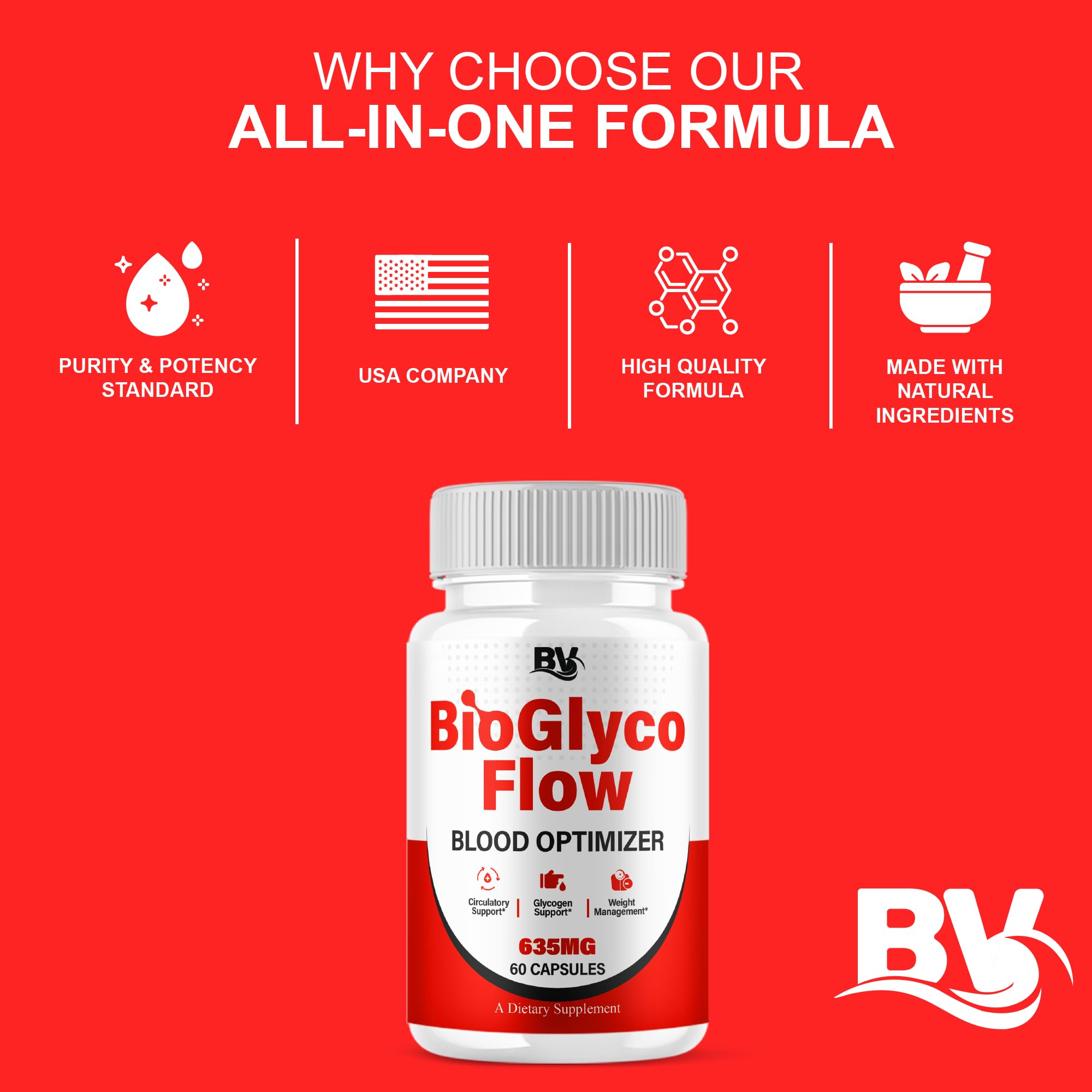 BioGlyco Flow Advanced Daily Multivitamin Health Support and All Natural Wellness Supplement Formula, BioGlyco Flow Premium Health and Wellness Support Formula Supplement (2 Pack - 120 Capsules) BLUE VIBE Au supplements
