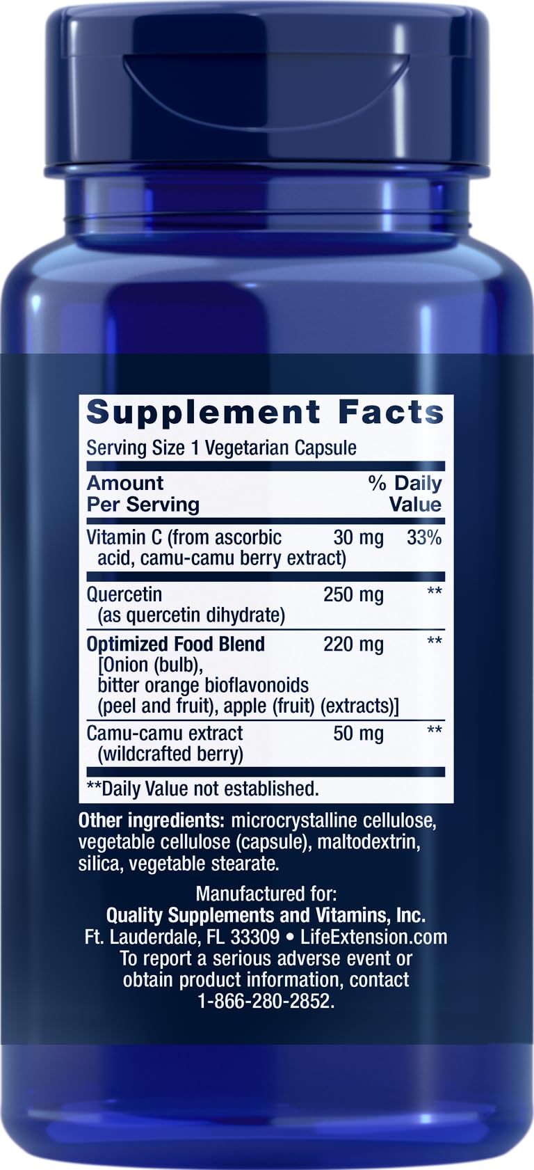 Life Extension Optimized Quercetin Capsules, 60 Vegetarian Capsules (Pack of 3) Life Extension Au supplements
