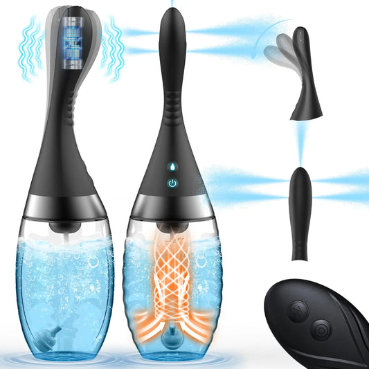 15oz Electric Enema Bulb -Remote Anal Douche, 3 Enema Speeds,Bendable Enema Douche SEXY SLAVEAU supplements
