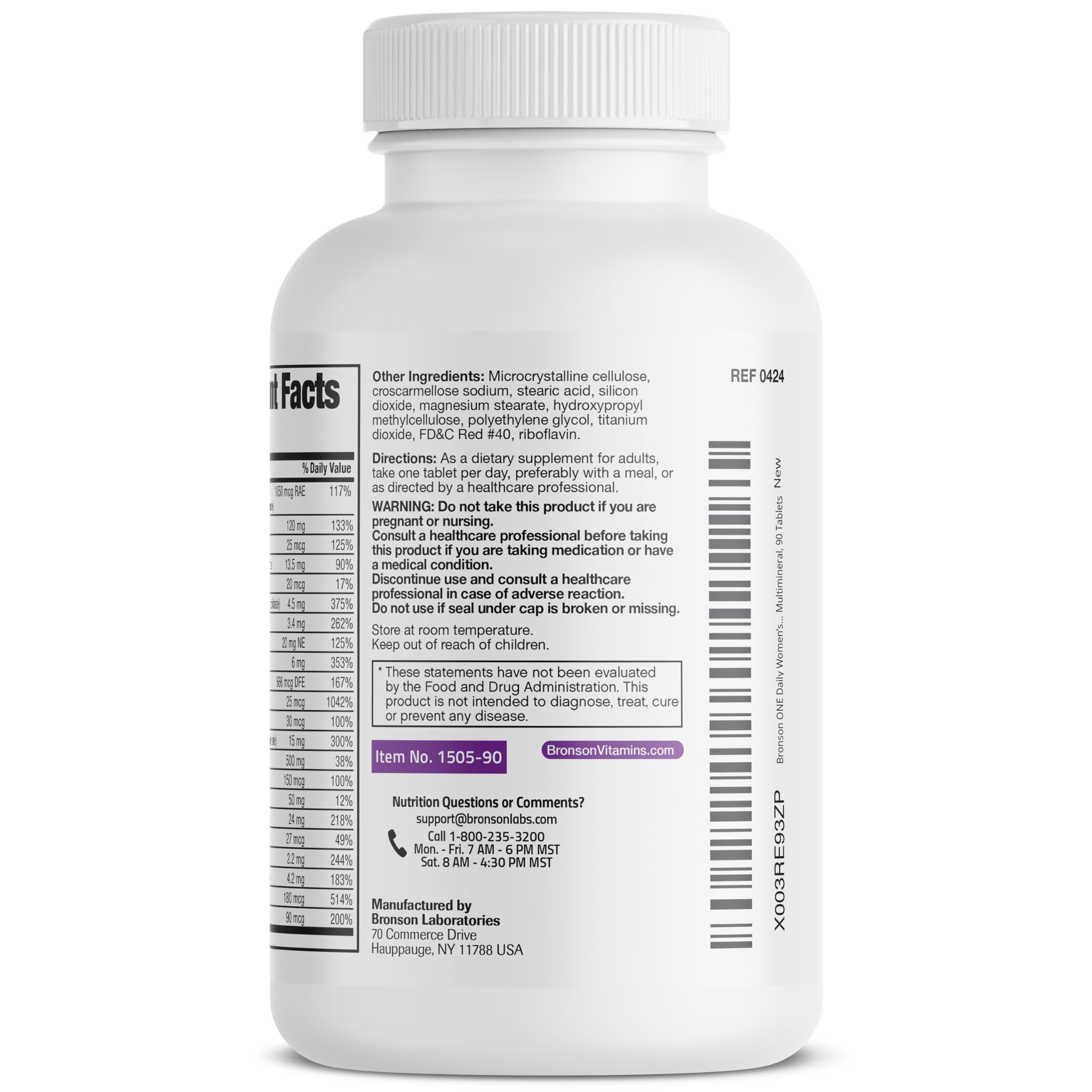 Bronson ONE Daily Women’s 50+ Complete Multivitamin Multimineral, 90 Tablets Bronson Au supplements