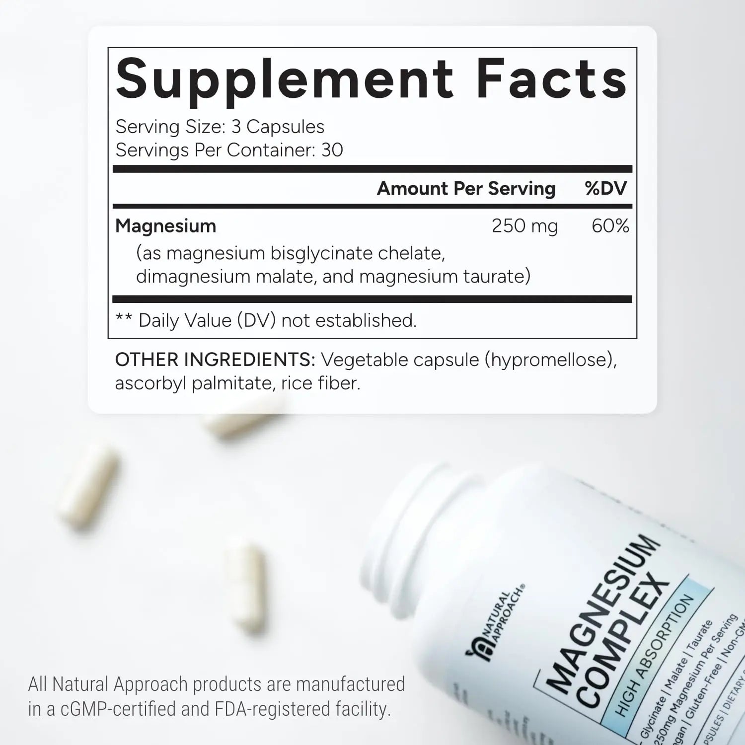 High Absorption Magnesium Complex with Glycinate, Malate & Taurate - Premium Magnesium Supplement for Sleep, Relaxation, Leg Cramps & Stress Relief - 100% Chelated & Easy On The Gut - 90 Capsules Natural Approach Au supplements