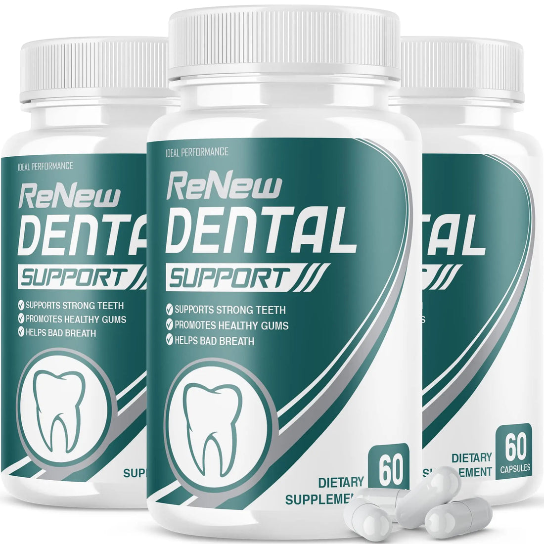 IDEAL PERFORMANCE (3 Pack) Renew Dental Support Pills Cleanser (180 Capsules) IDEAL PERFORMANCE uk supplements