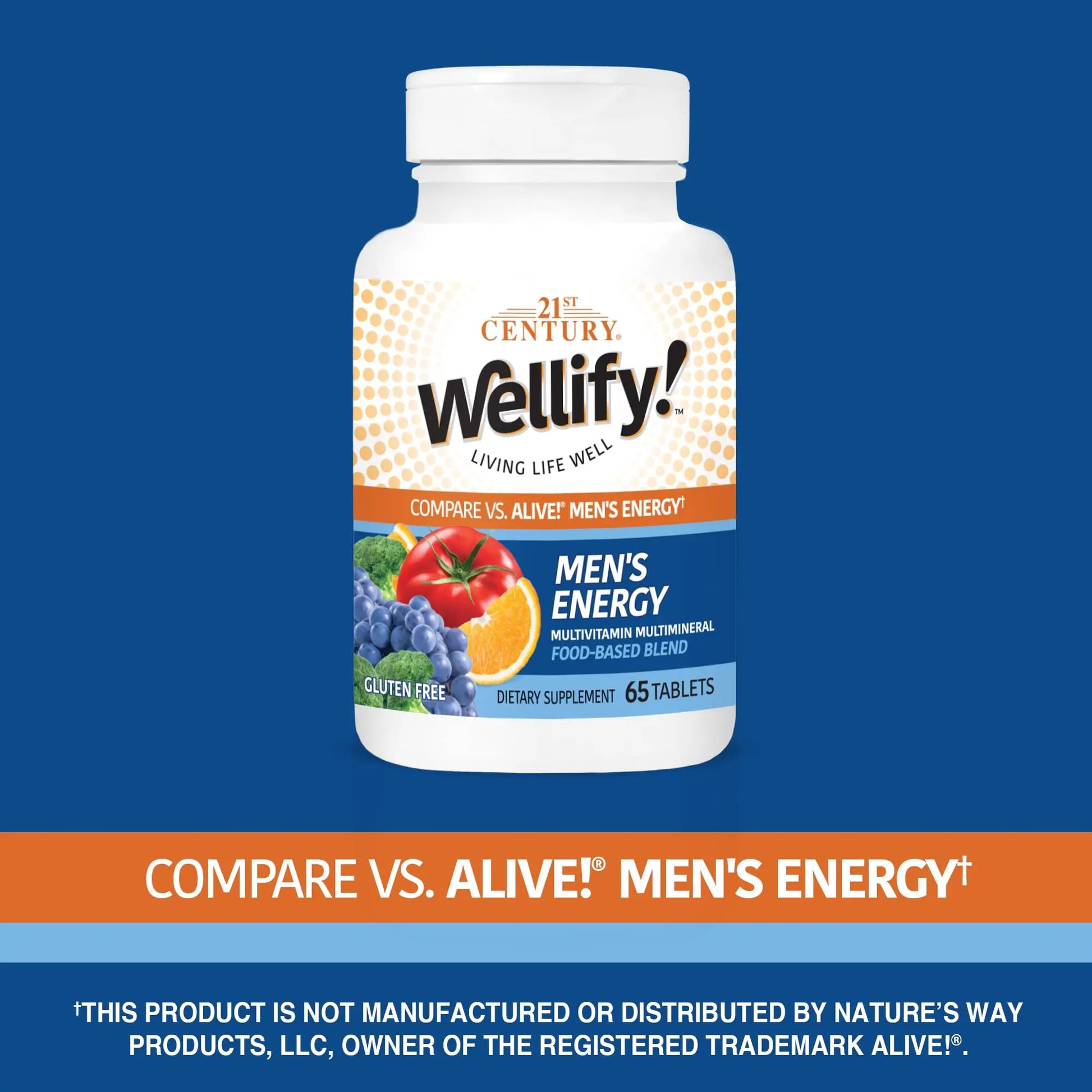 21st Century Wellify Men's Energy Multivitamins with Minerals, 65 Count 21st Century Au supplements