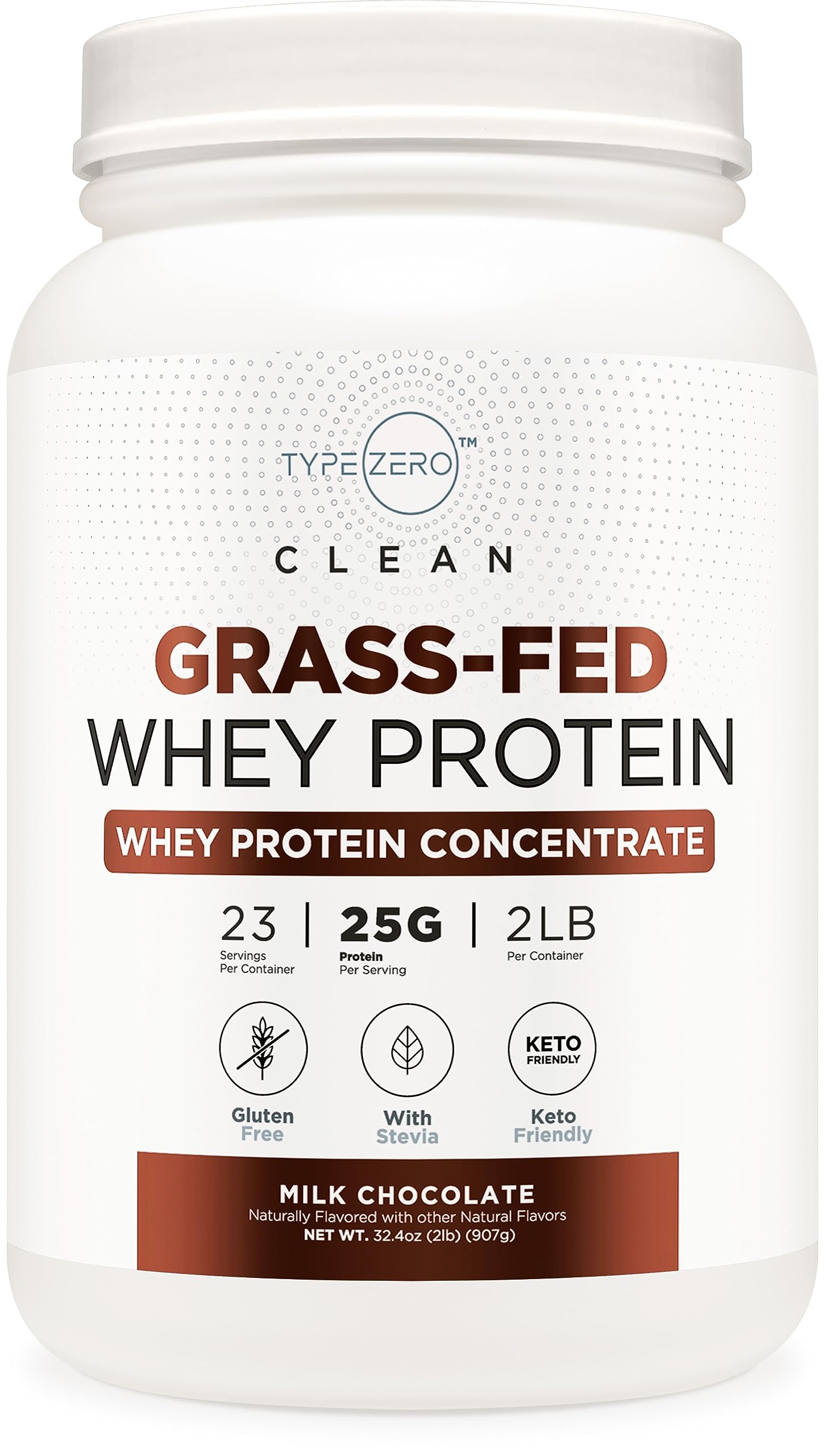 Type Zero Grass Fed Whey Protein Concentrate Powder (Chocolate, 2LBS) - Gluten Free Type Zero Au supplements