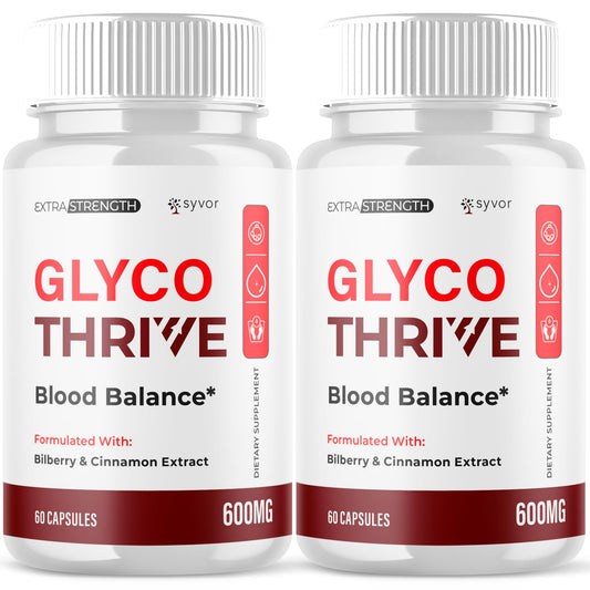 (2 Pack) Glyco Thrive Capsules, Official GlycoThrive Glycogen Support Pills with All Natural Ingredients, Advanced Formula Health Supplement with Max Strength Vitamins for Women & Men (120 Capsules) SyvorAu supplements
