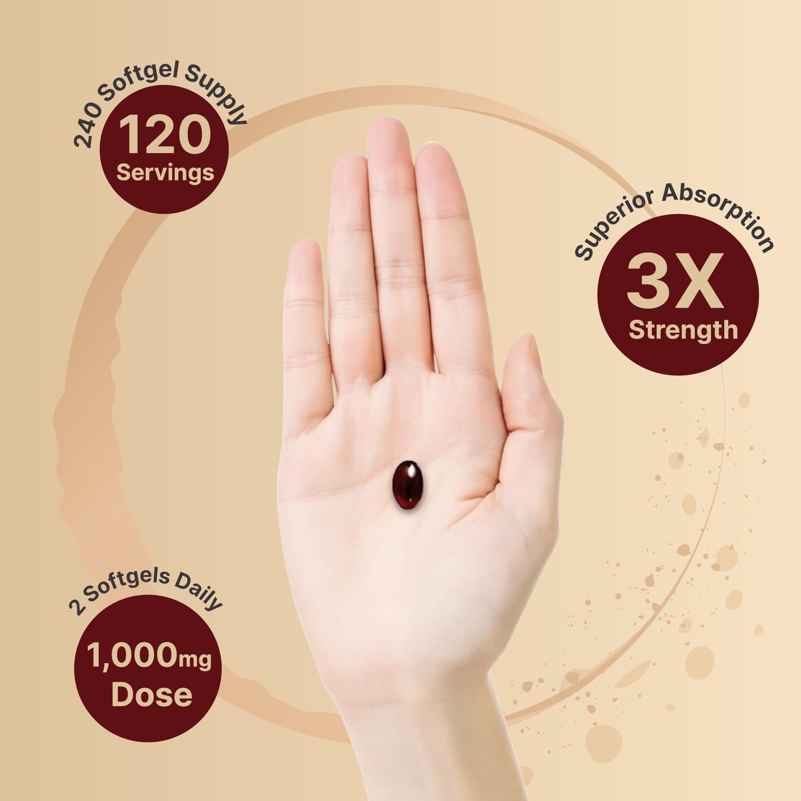 NatureBell Antarctic Krill Oil 1000mg Supplement, 240 Softgels, Natural Source of Omega-3 NatureBell Au supplements