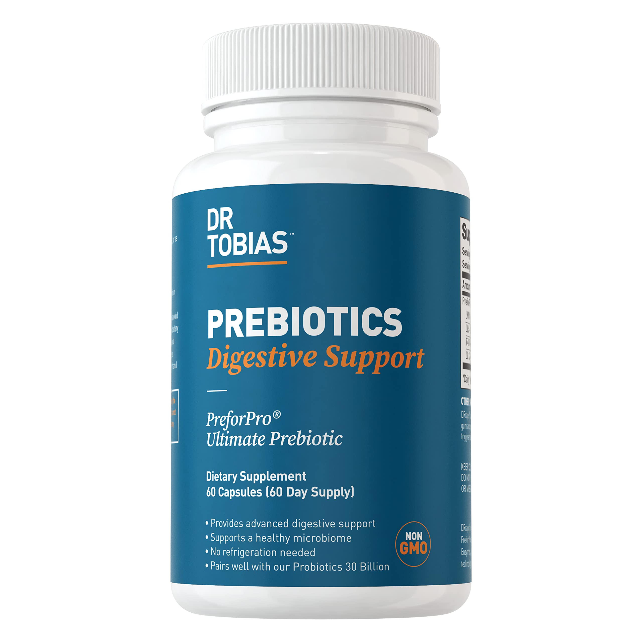 Dr. Tobias Prebiotics, Supports Digestion & Gut Health, Feed Good Probiotic Bacteria Dr. Tobias Au supplements