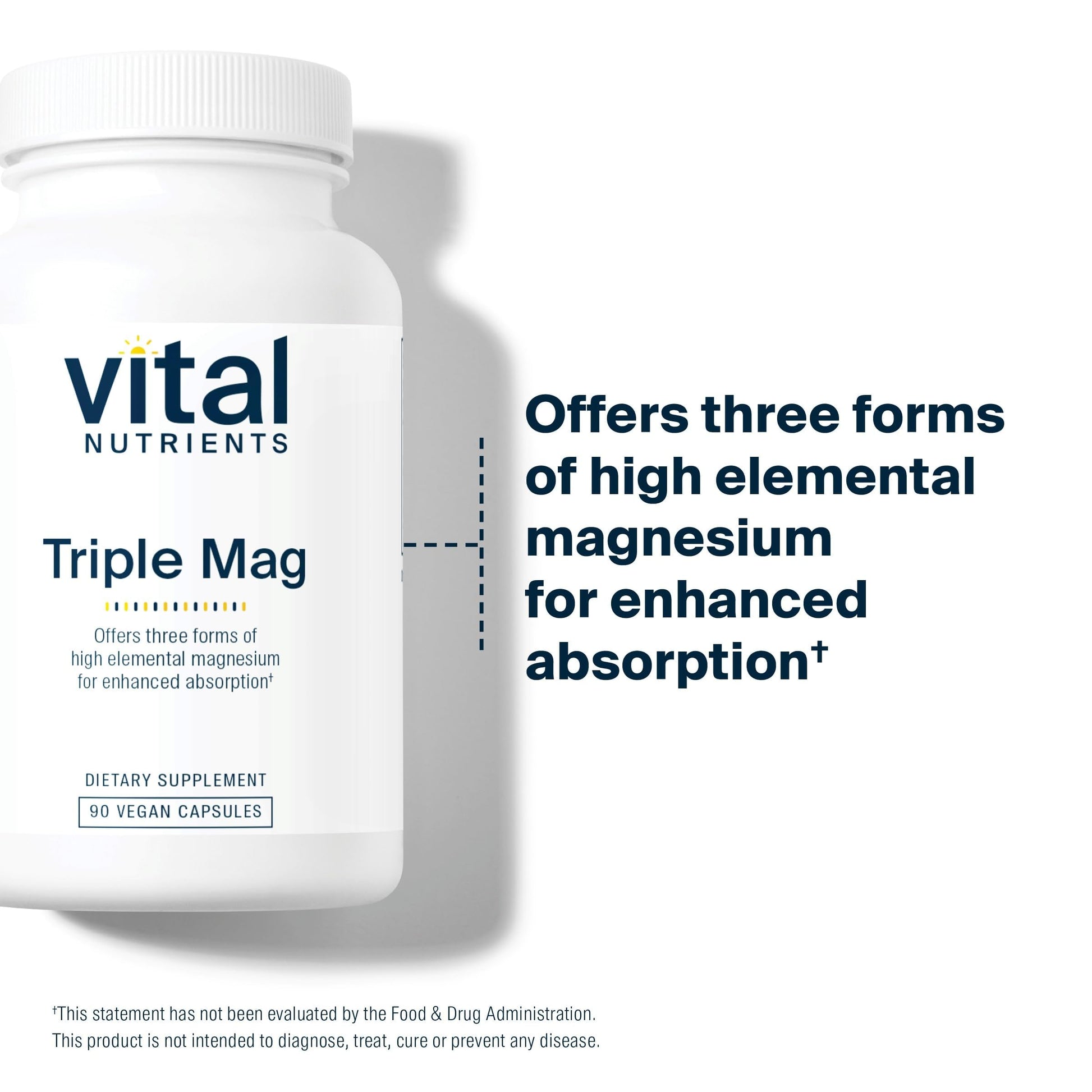 Vital Nutrients Triple Magnesium Complex Supplement | Vegan Magnesium Glycinate, Malate & Oxide 250mg | Easily Absorbed Magnesium Supplement for Stress, Muscle, Heart, Bone Support | 90 Capsules Vital Nutrients Au supplements