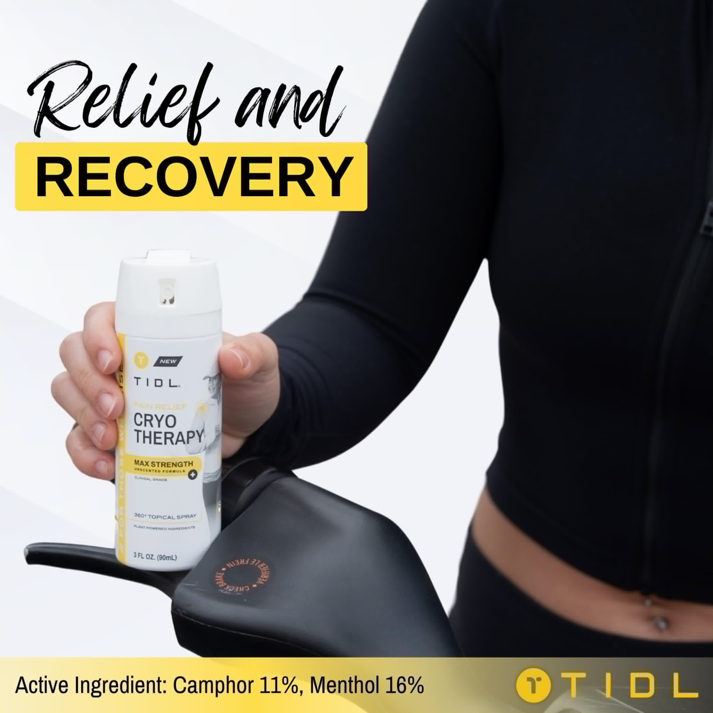 TIDL Cryotherapy Pain Relief Spray, 3 Oz (Pack of 2) Max Strength for Fast-Acting Muscle, Joint & Neck Pain Relief, Plant-Based Menthol & Camphor Pain Reliever, Quick Drying Formula TIDL Au supplements