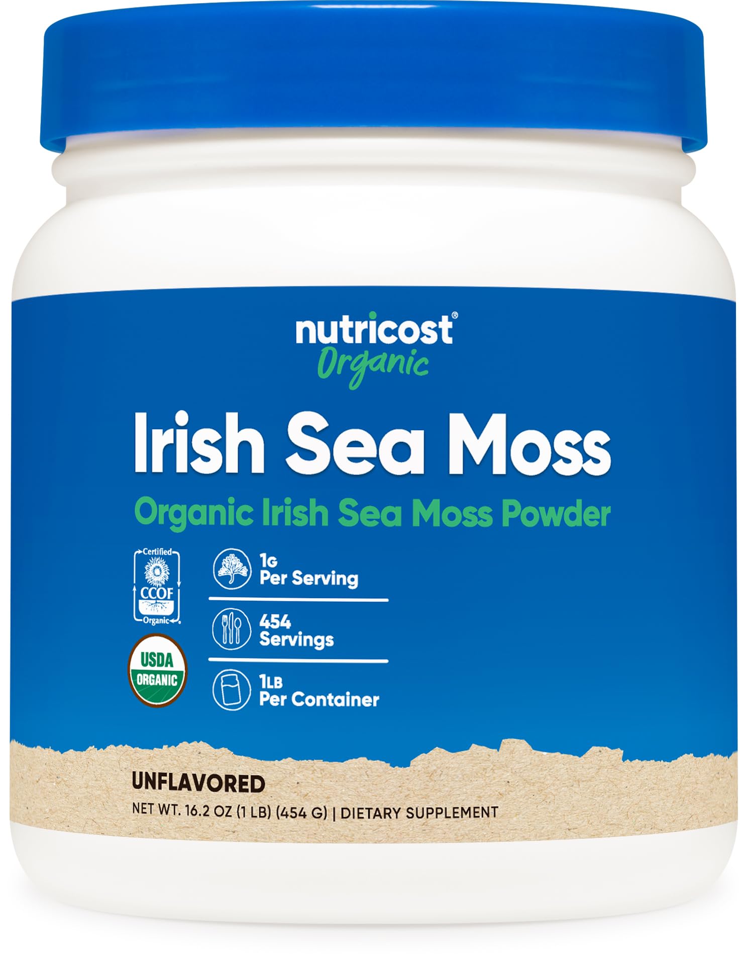 Nutricost Organic Irish Moss Powder (1 LB) - Gluten Free, Non-GMO, Vegetarian Friendly Nutricost Au supplements