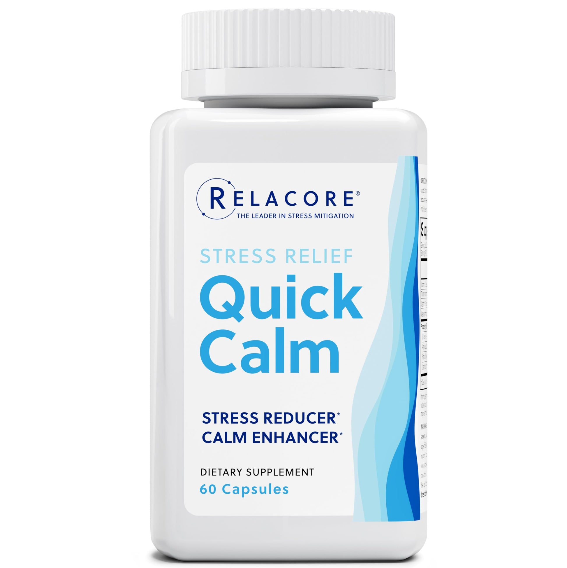 Relacore Quick Calm Mood Support Supplement with Ashwagandha, L-Theanine, Rapid Stress Relief and Relaxation – Cortisol Supplement - 60 ct Relacore Au supplements