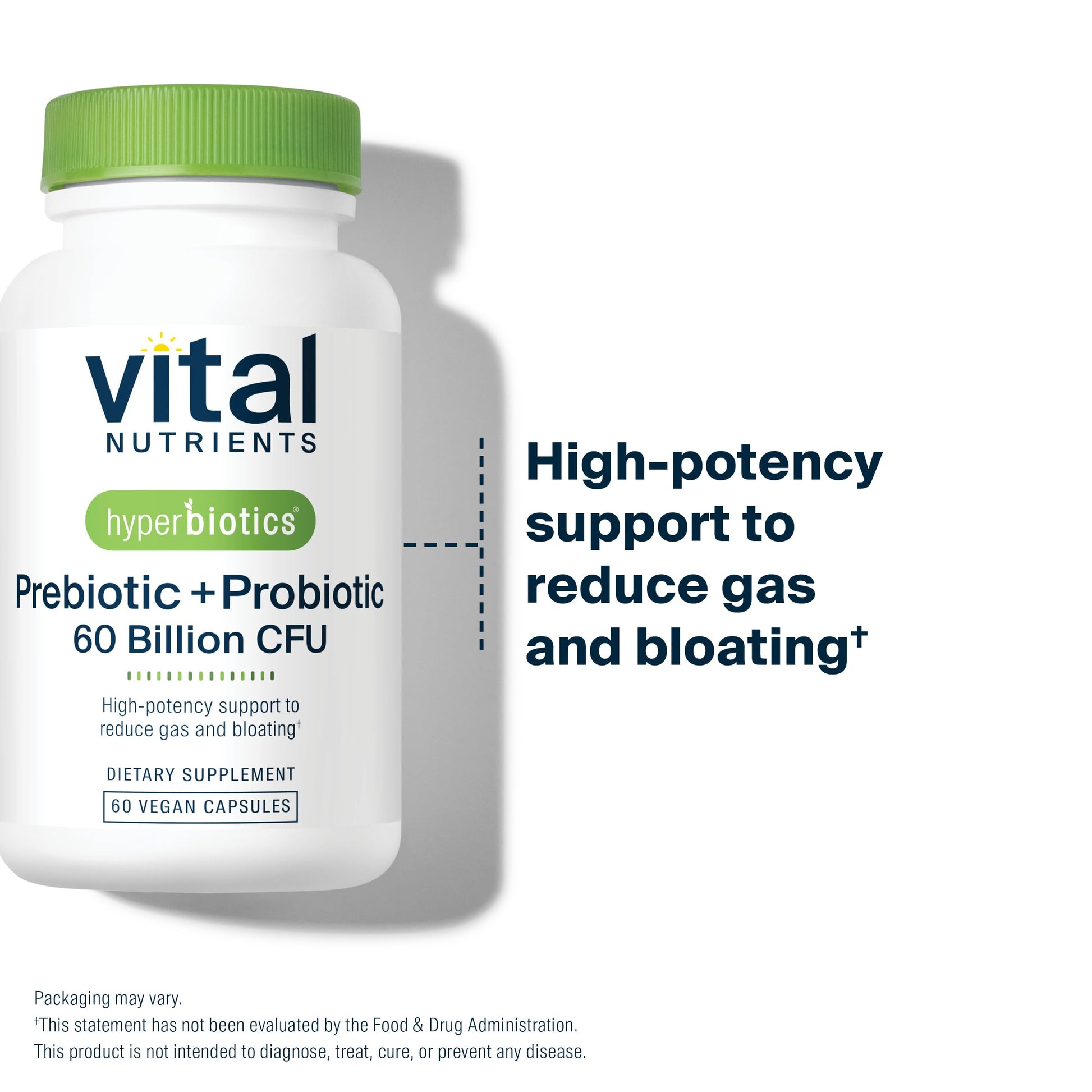 Hyperbiotics Vital Nutrients Prebiotic and Probiotic for Women and Men | 60 Billion CFU | Pre and Probiotics Supports Digestive Health, Constipation, Diarrhea, Gas & Bloating | 60 Vegan Capsules Hyperbiotics Au supplements