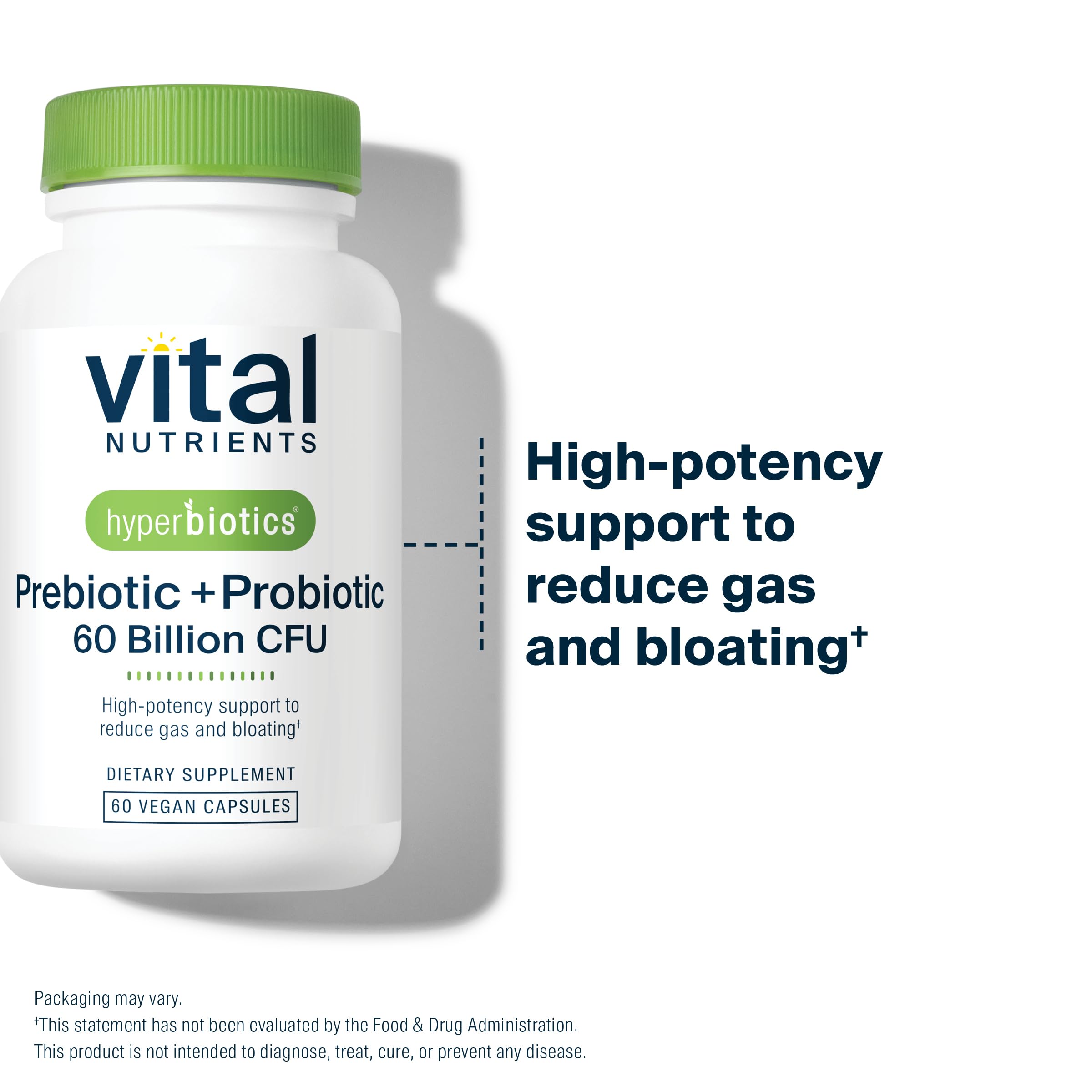 Hyperbiotics Vital Nutrients Prebiotic and Probiotic for Women and Men | 60 Billion CFU | Pre and Probiotics Supports Digestive Health, Constipation, Diarrhea, Gas & Bloating | 60 Vegan Capsules Hyperbiotics Au supplements