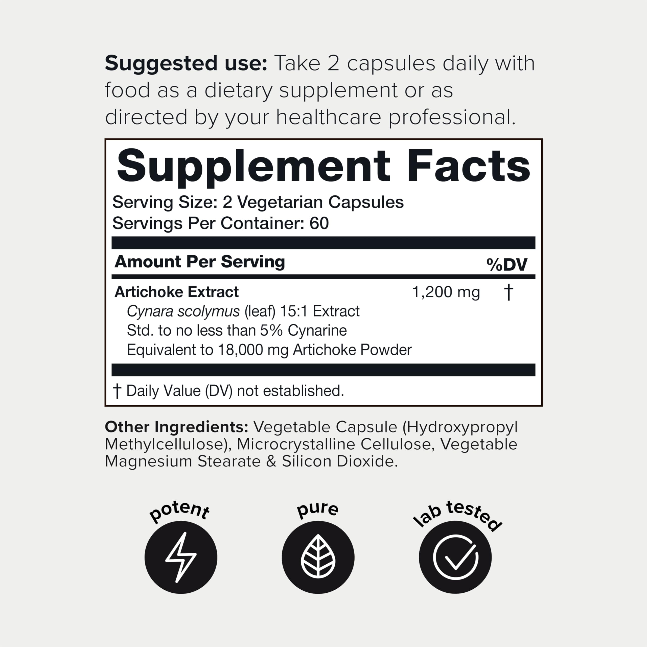 Toniiq 18,000mg 15x Concentrated Artichoke Extract Capsules - Ultra Concentrated Toniiq Au supplements
