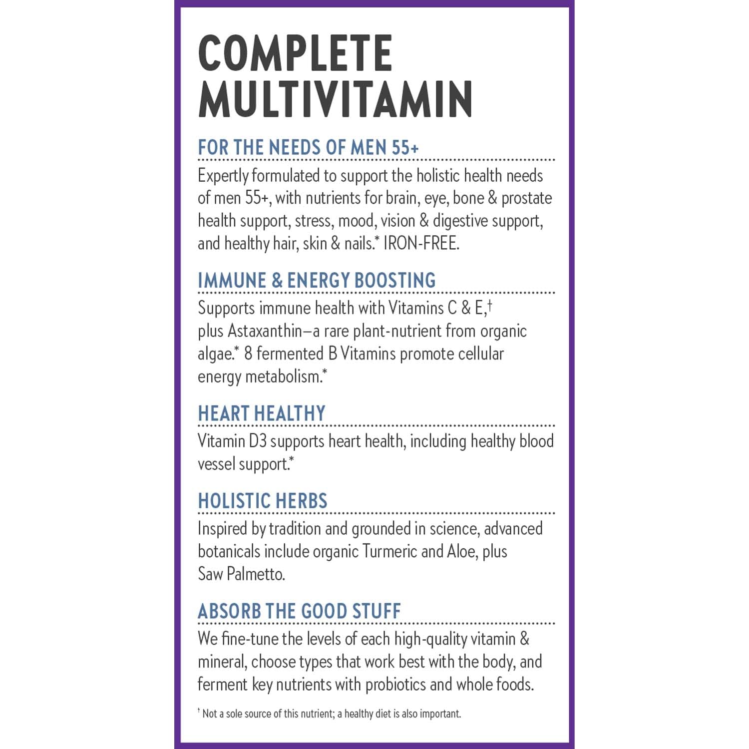 New Chapter Multivitamin for Men 50 Plus + Immune Support - Every Man's One Daily 55+ with Fermented Probiotics + Whole Foods + Astaxanthin New Chapter Au supplements
