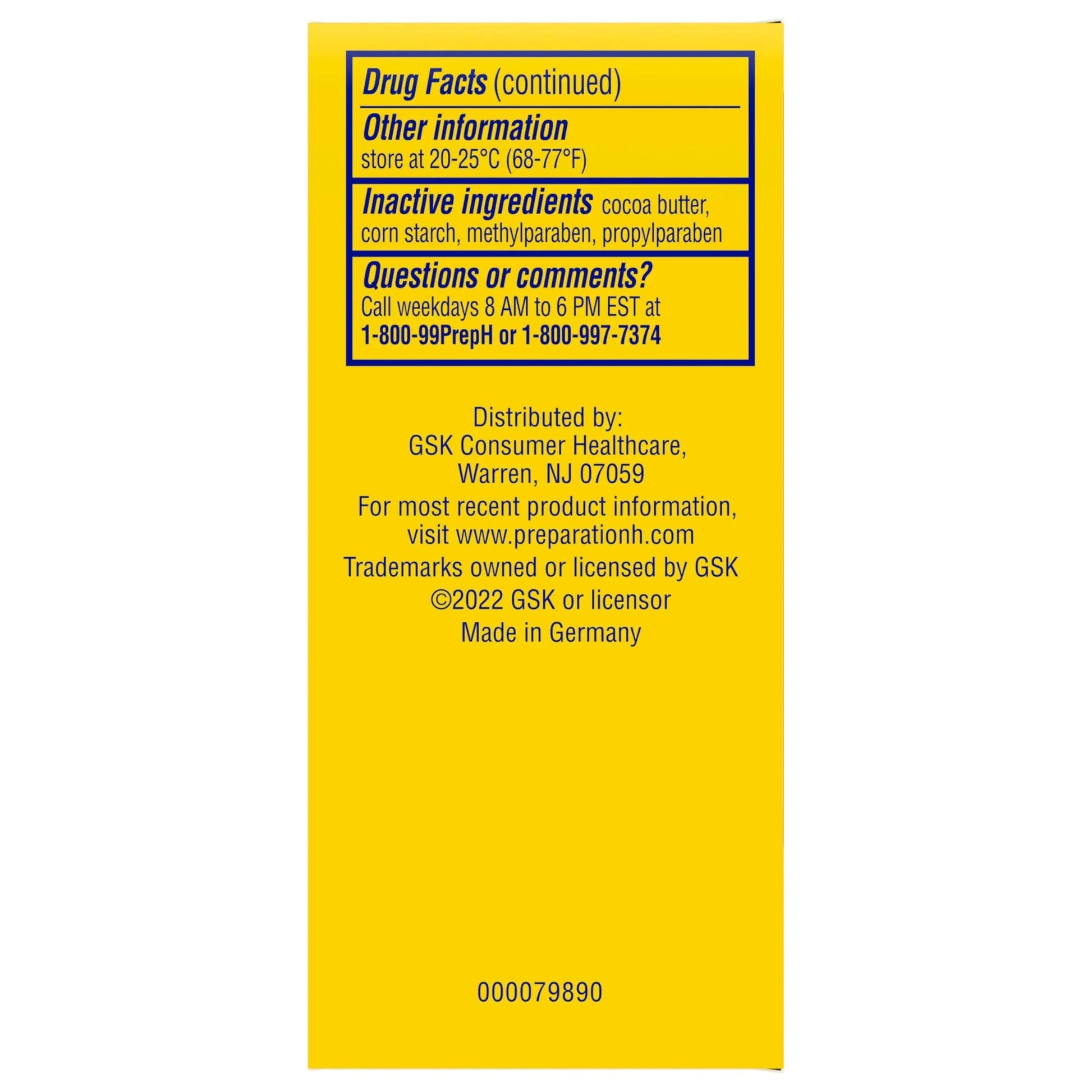 Preparation H Hemorrhoid Suppositories For Itching And Discomfort Relief - 12 Count (Pack of 1) Preparation H Au supplements