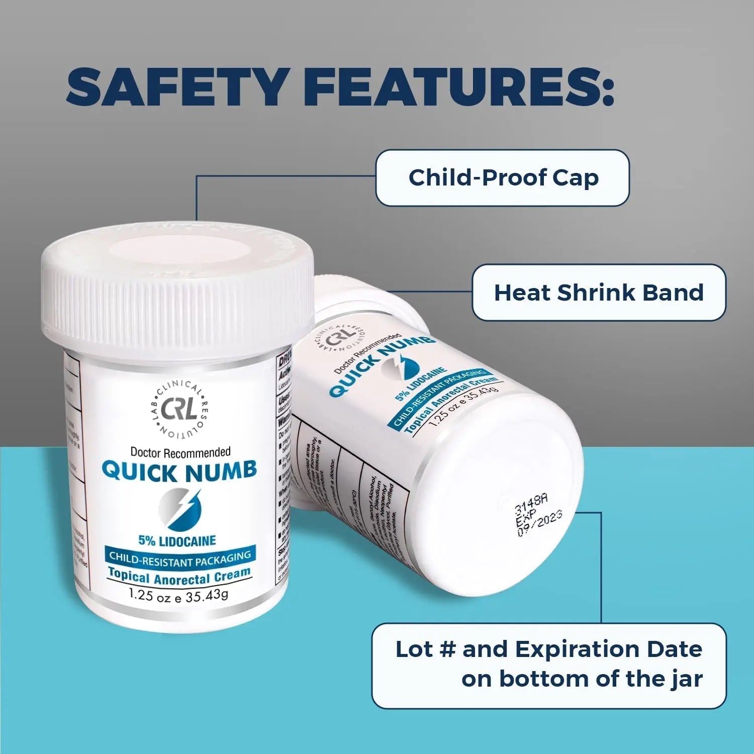 Quick Numb 5% Lidocaine Cream Maximum Strength Liposomal, Fast Itch Burn Pain Relief Cream with Aloe Allantoin Vitamin E, Gentle on Skin Support Healing Hemorrhoid Treatment 1.25 oz Clinical Resolution Au supplements