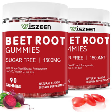 Wiszeen Beet Root Gummies - 60 Servings - Beets Gummies Beet Chews Nitric Oxide Wiszeen Au supplements