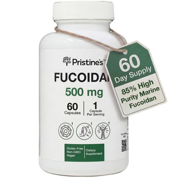 PRISTINE'S Fucoidan 500MG Immunity Supplement Capsules - 60 Day Supply - Brown Seaweed Extract - Potent Herbal Antioxidant Lung Health & Skin Health Support PRISTINE'S Au supplements