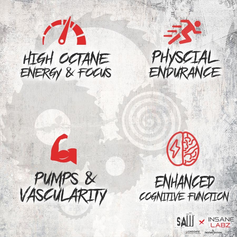 Insane Labz Saw Bloodbath, Non-Stim Pump Pre Workout Powder with Nitrosigine­, OxyGold Insane Labz Au supplements