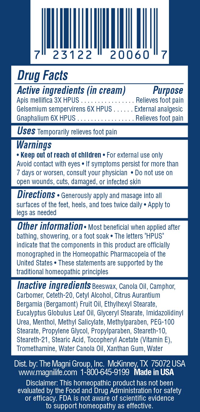 MagniLife Pain Relieving Foot Cream, 4 oz Tube, Soothing Relief for Soreness, Pain, Burning, Tingling, Itching or Sensitivity in Feet & Legs, Moisturizing & Hydrating Foot Cream, No Petroleum MagniLife Au supplements