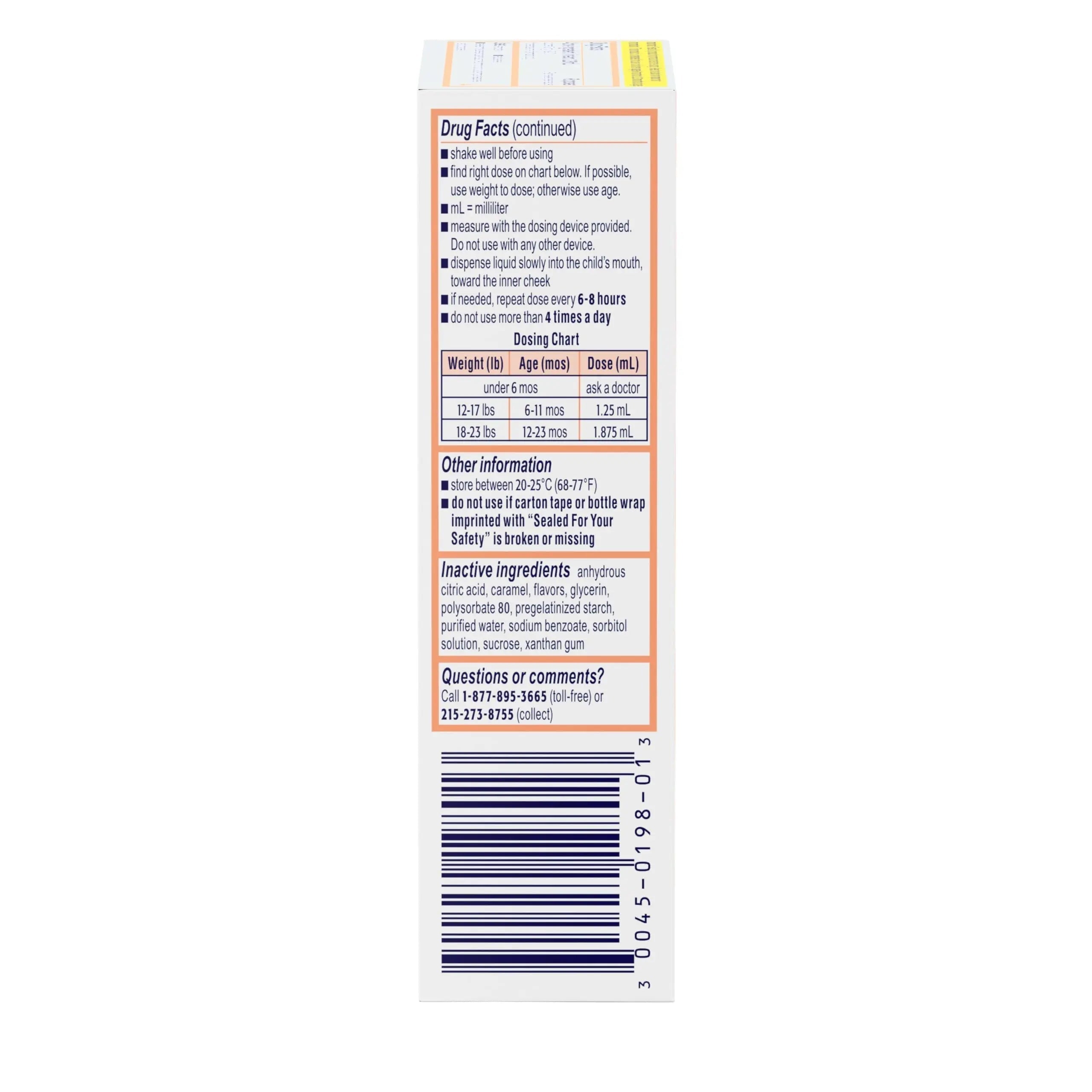 Motrin Infants Infant Ibuprofen Oral Suspension Concentrated Drops, NSAID Fever Reducer & Pain Reliever for Babies, Dye Free, Alcohol-Free, Berry Flavor, Includes Enclosed Syringe, 1 fl. oz Infants' Motrin Au supplements